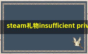 steam礼物insufficient privileges